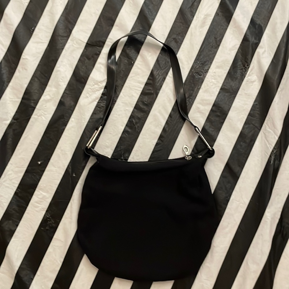 Vintage Cabrelli Black Wool Purse/ Shoulder Bag